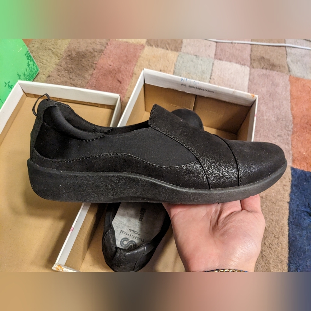 Clarks cloudsteppers cloud steppers 9.5 sillian paz loafer leather